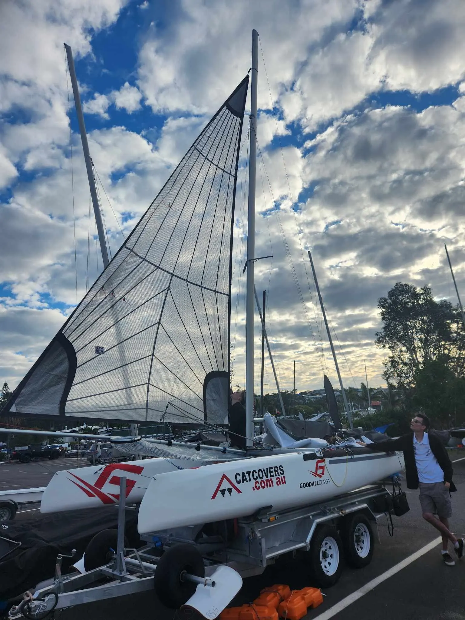 Unfurled code zero sail